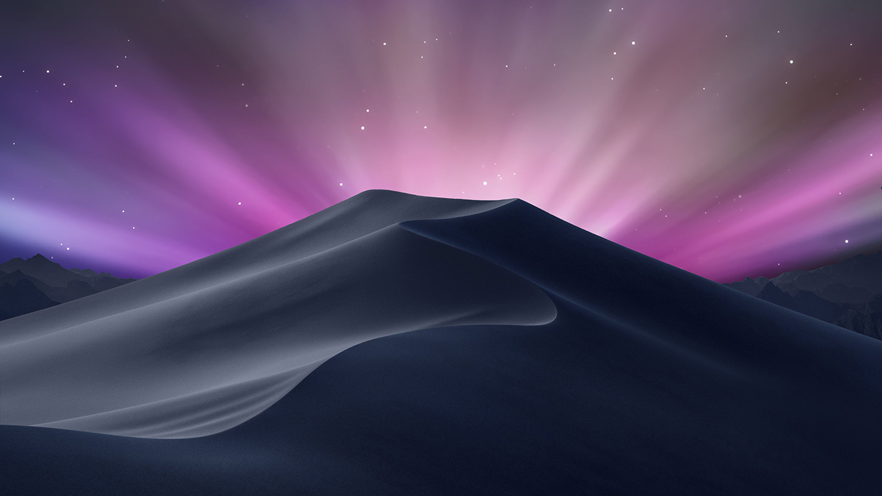 Mac OS Mojave and Aurora Borealis