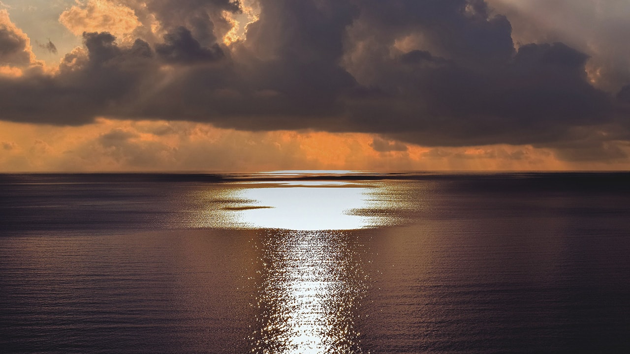 Sunlight Ocean Reflection
