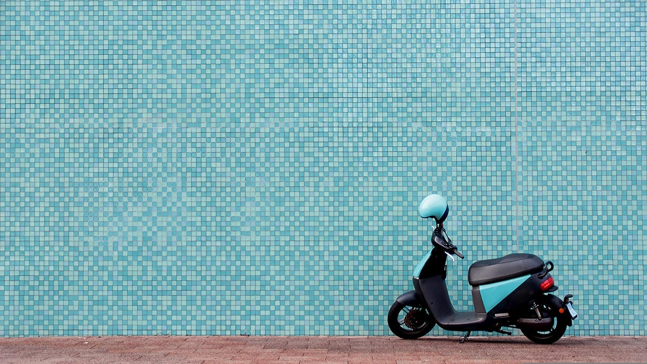 Scooter Squares Wall