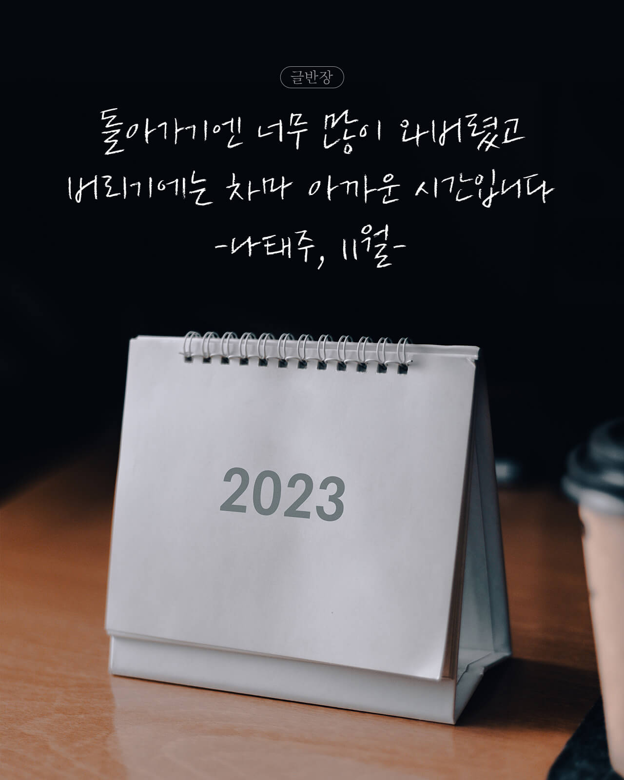 차마 아까운 시간 - 나태주, 11월