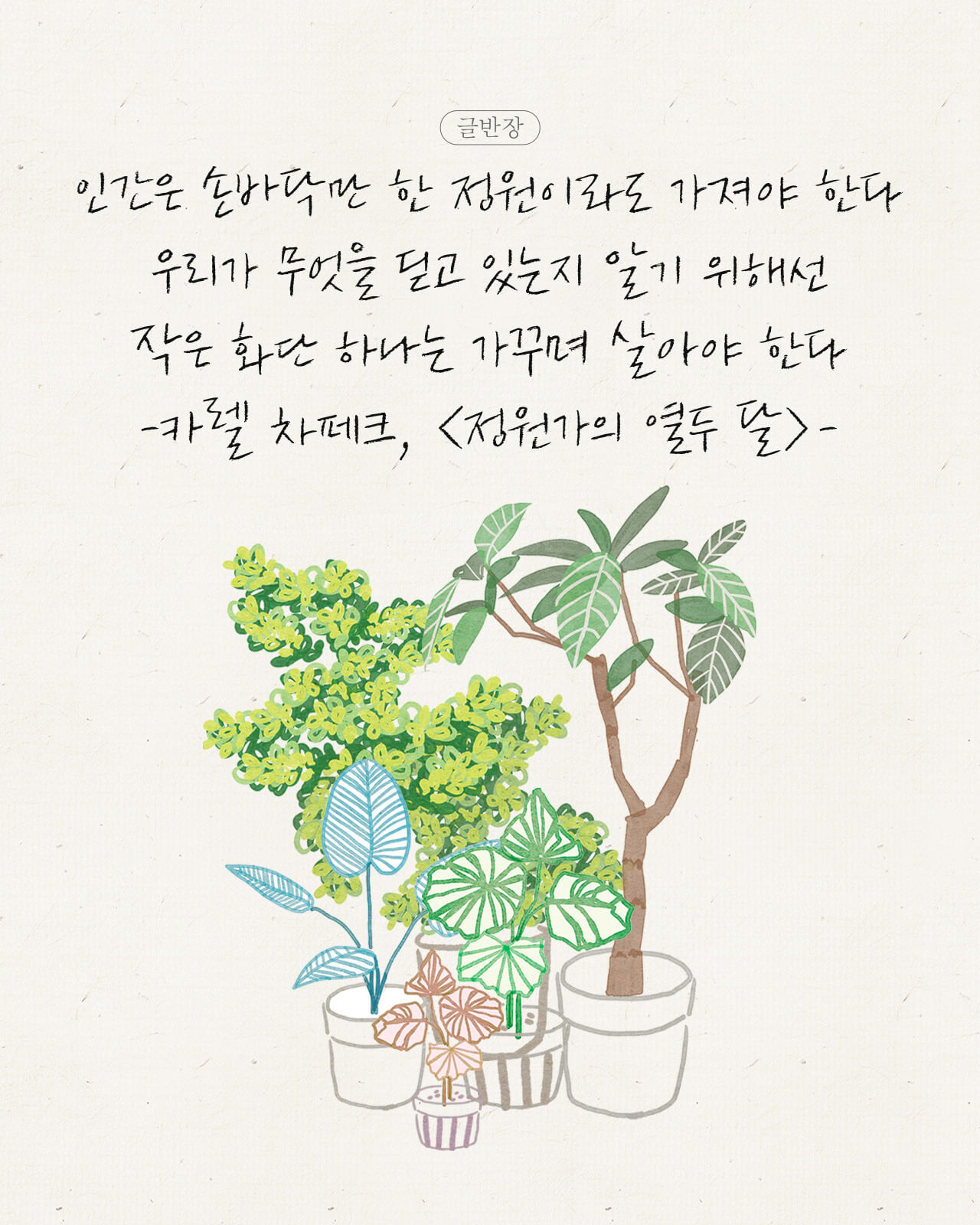 인간은 손바닥만 한 정원이라도 가져야 한다 - 카렐 차페크, <정원가의 열두 달>