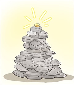 시커멓게 칠해진 금덩이