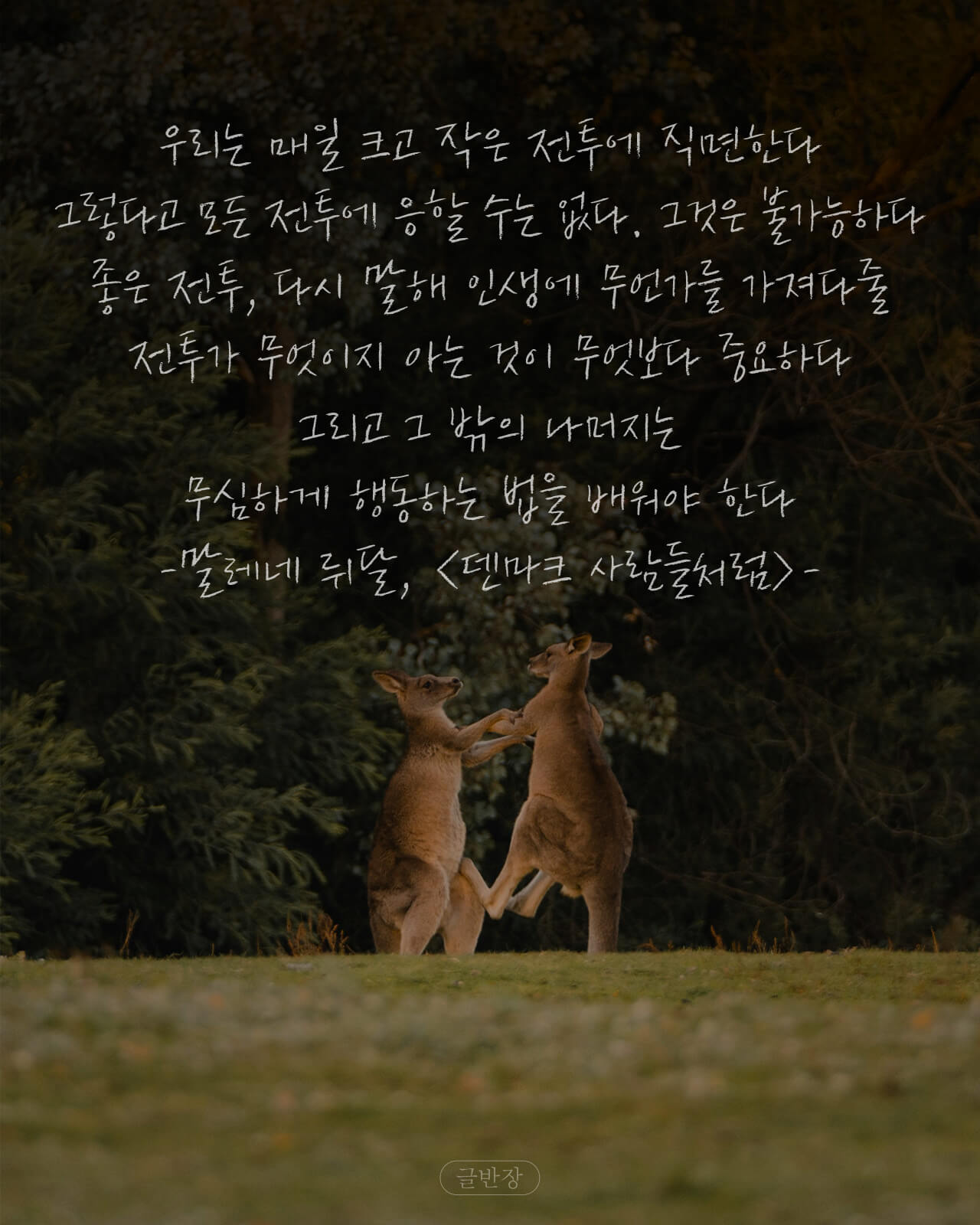 우리는 매일 크고 작은 전투에 직면한다