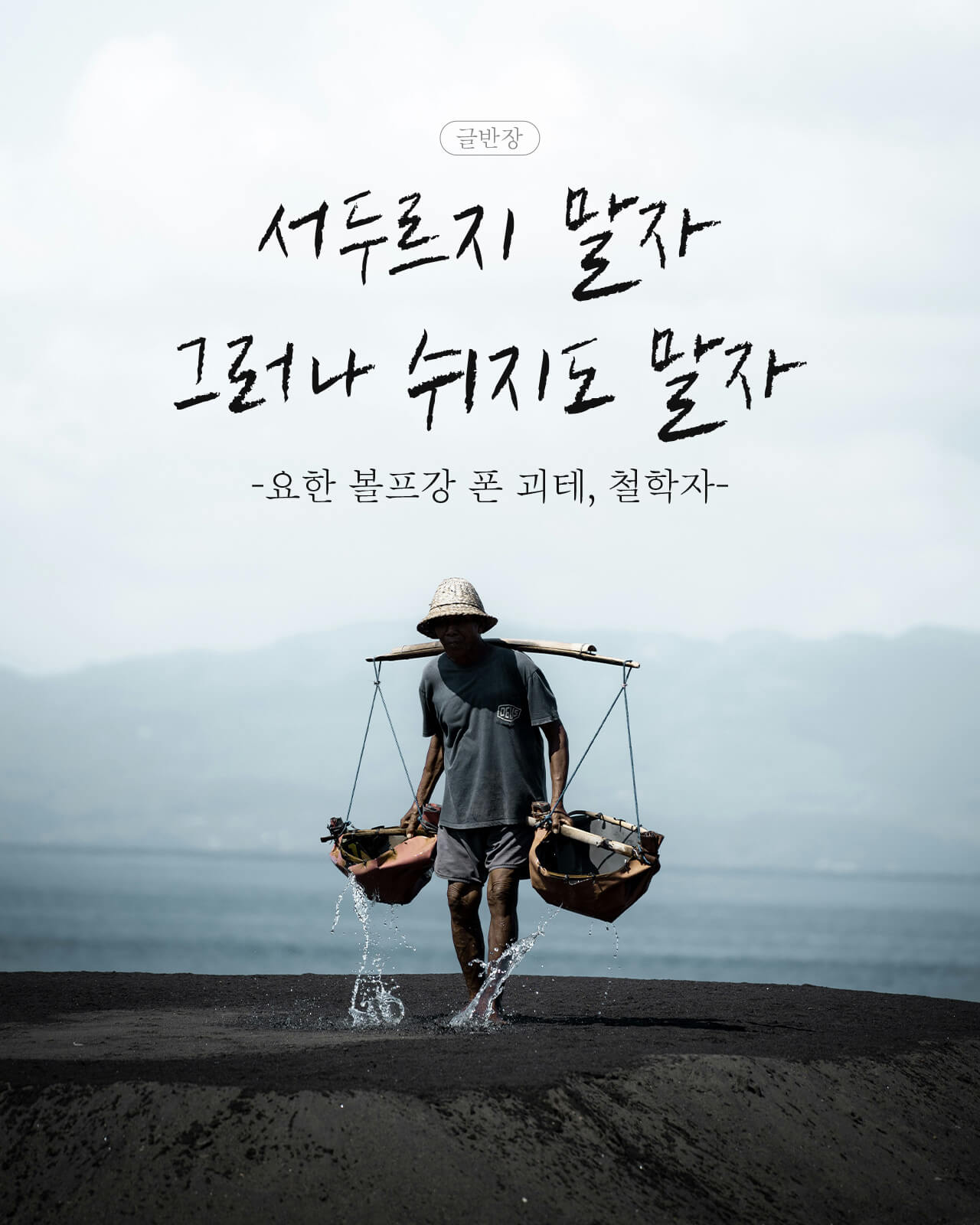 서두르지 말자, 그러나 쉬지도 말자 - 요한 볼프강 폰 괴테, 철학자
