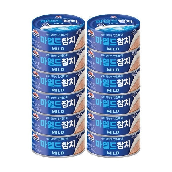 사조 마일드참치 12입 (100gx6+85gx6) (12,740원 / 무료)