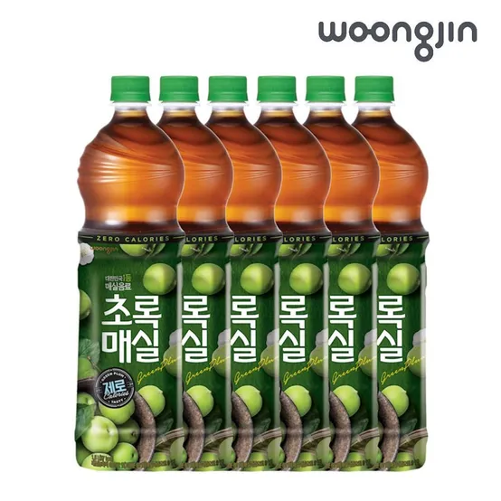 [롯데ON] 초록매실 제로 1.5L*6개 (8,930원 / 무료)