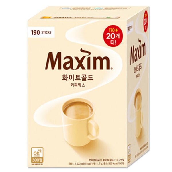 [G마켓] 맥심 화이트골드 커피믹스 190T (23,640원 / 무료)