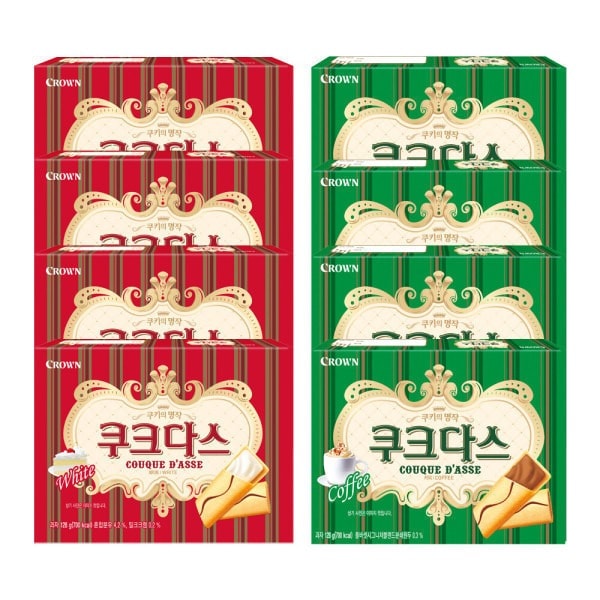 [G마켓] 쿠크다스 화이트 128g 4팩 + 쿠크다스 커피 128g 4팩 (13,520원 / 무료)